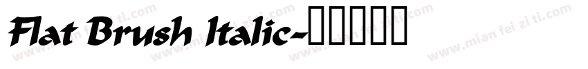 Flat Brush Italic字体转换